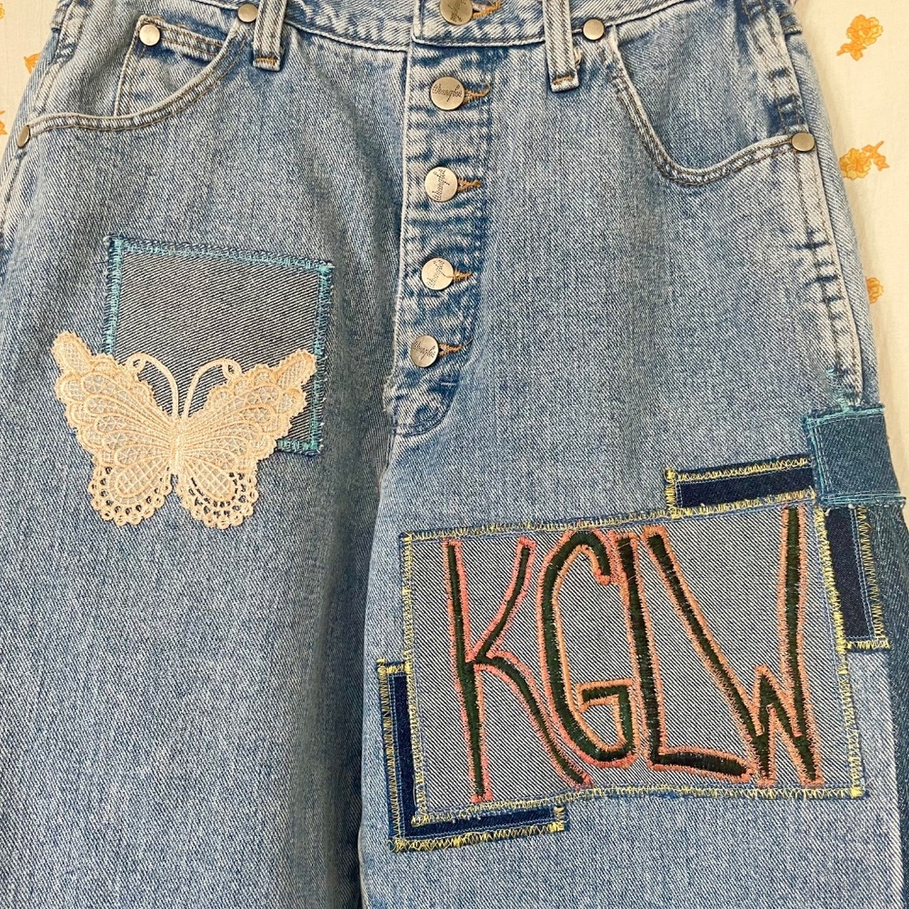 King Gizzard Upcycled Vintage Wrangler Jeans - Picture 11 of 12